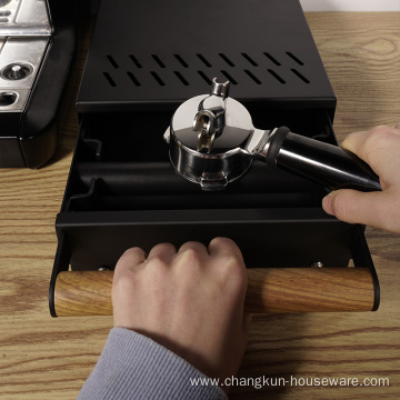 Coffee Drawer Iron Wooden handle Knock Box